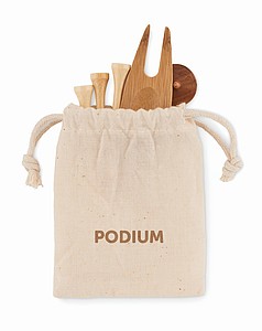 Golf accessories set in pouch