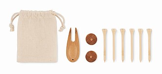 Golf accessories set in pouch