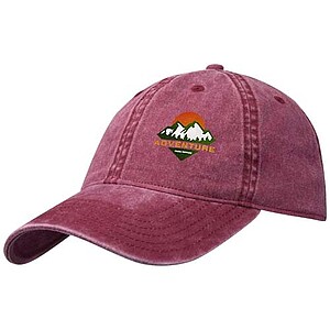 Grafton 6 panel washed cap, burgundy