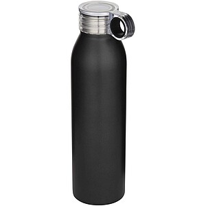 Grom 650 ml RCS recycled stainless steel water bottle, solid black