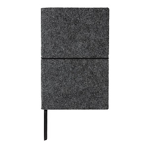 GRS certified recycled felt A5 softcover notebook