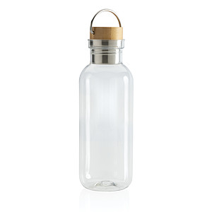 GRS RPET bottle with FSC bamboo lid and handle