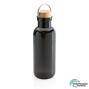 GRS RPET bottle with FSC bamboo lid and handle
