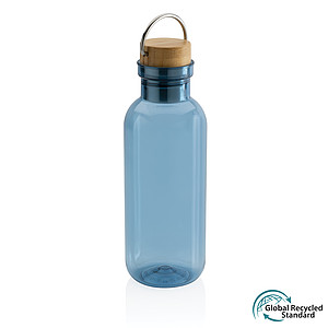GRS RPET bottle with FSC bamboo lid and handle