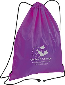 Gym bag made of polyester, purple