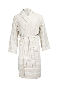 Hamam bathrobe, beige/white, 500 gr. XXL/3XL