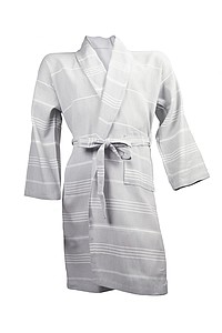 Hamam bathrobe, lightgrey/white, 500 gr. XXL/3XL