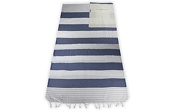 Hamam folding bag, 100% cotton prewashed LightGrey / Darkgrey
