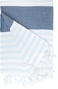 Hamam Marine Towel, 100% cotton, 100x180 cm. Anthracite / Turquoise
