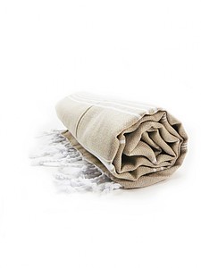 Hamam Sultan Towel, beige/white, 100 x 180cm