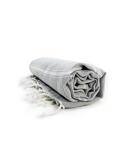 Hamam Sultan Towel, lightgrey/white, 100 x 180cm