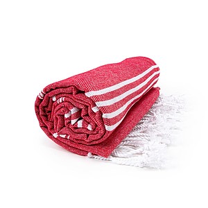 Hamam Sultan Towel, red/white, 100 x 180cm