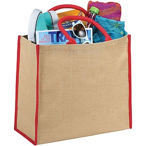 Harry coloured edge jute tote bag 25L