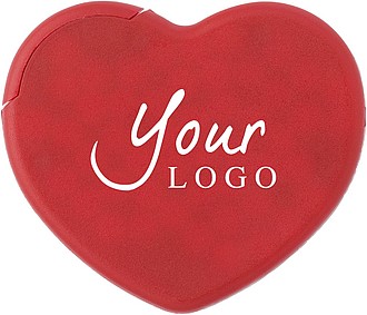 Heart plastic mint card.Red