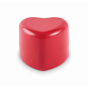 Heart shape vegan lip balm, red