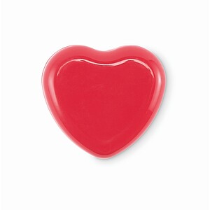 Heart shape vegan lip balm, red