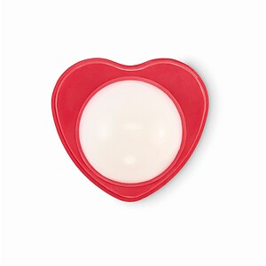 Heart shape vegan lip balm, red