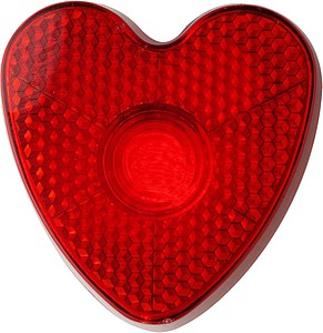 Heart shaped safety light Red