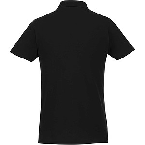Helios short sleeve mens polo, black, M