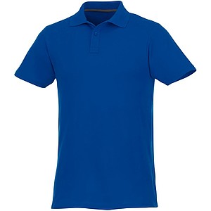 Helios short sleeve mens polo, blue, M