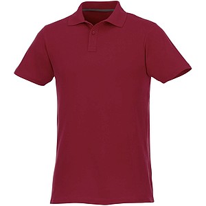 Helios short sleeve mens polo, burgundy, L