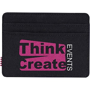 Herschel Charlie recycled RFID card holder, solid black