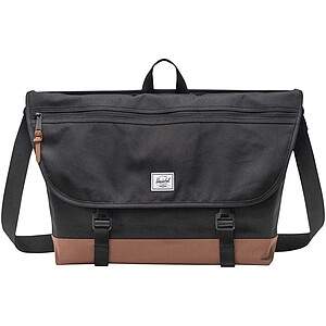Herschel Cove recycled messenger bag 22.5L, solid black
