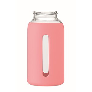 High borosilicate glass bottle, baby pink