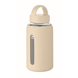 High borosilicate glass bottle, beige