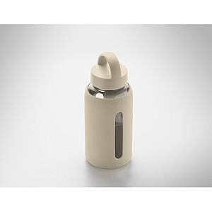 High borosilicate glass bottle, beige