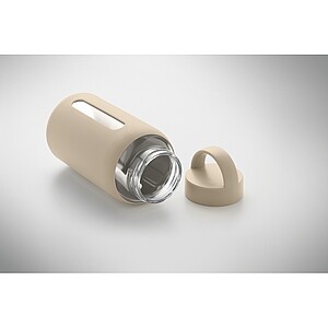 High borosilicate glass bottle, beige