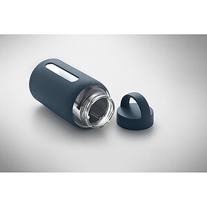 High borosilicate glass bottle, french navy