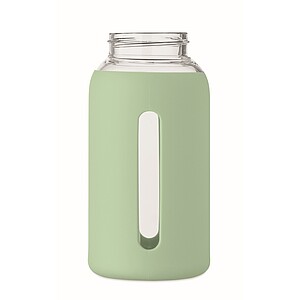 High borosilicate glass bottle, mint green