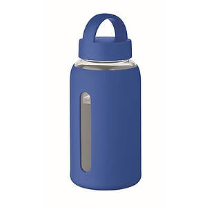 High borosilicate glass bottle, royal blue