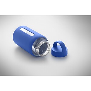 High borosilicate glass bottle, royal blue