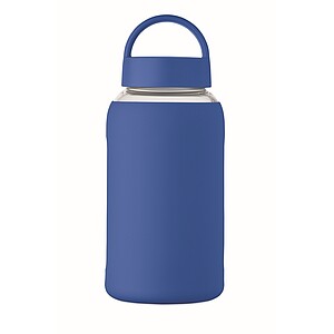 High borosilicate glass bottle, royal blue