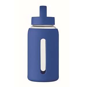 High borosilicate glass bottle, royal blue