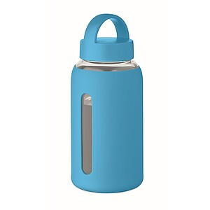 High borosilicate glass bottle, turquoise
