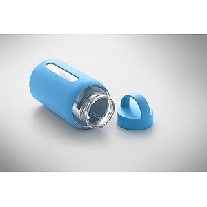 High borosilicate glass bottle, turquoise