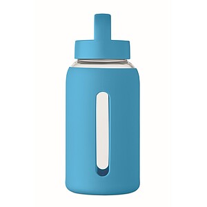 High borosilicate glass bottle, turquoise