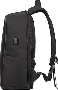 High-quality backpack with USB port, black
