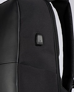 High-quality backpack with USB port, black