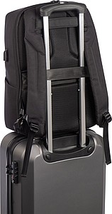 High-quality backpack with USB port, black