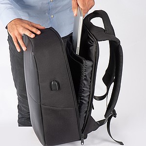 High-quality backpack with USB port, black