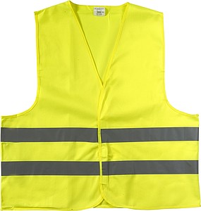 High visibility promotional safety jacket.Yellow