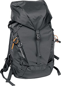 Hiking backpack with hip belt, dark grey