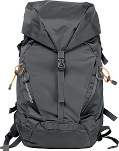 Hiking backpack with hip belt, dark grey