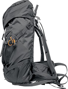 Hiking backpack with hip belt, dark grey