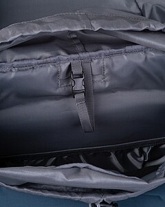 Hiking backpack with hip belt, navy heather