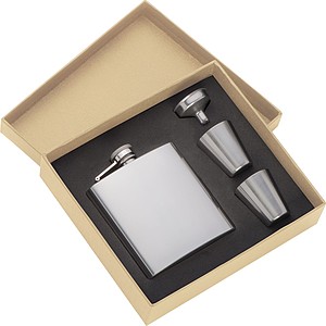 Hipflask set with 2 cups